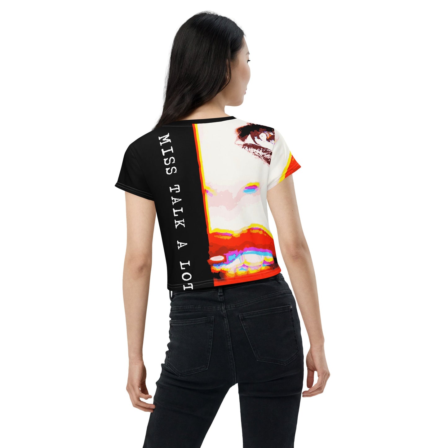 Miss Talk A Lot - Womens Crop Tee