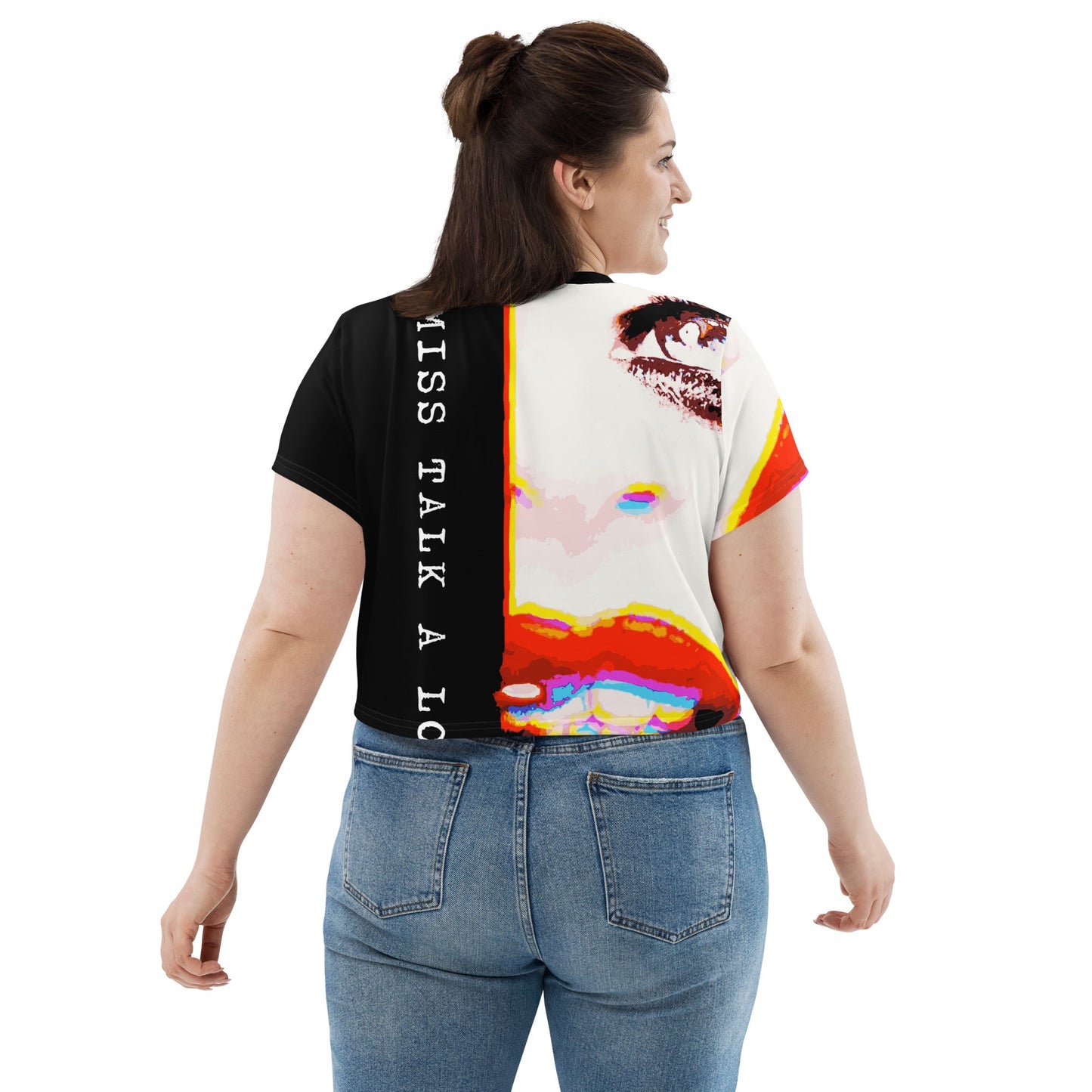 Miss Talk A Lot - Womens Crop Tee