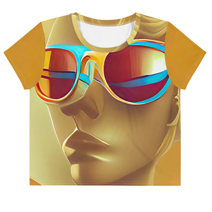 Retro Cool Orange - Womens Crop Tee