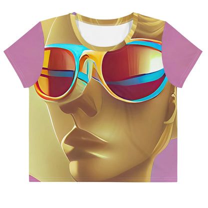 Retro Cool Pink - Womens Crop Tee