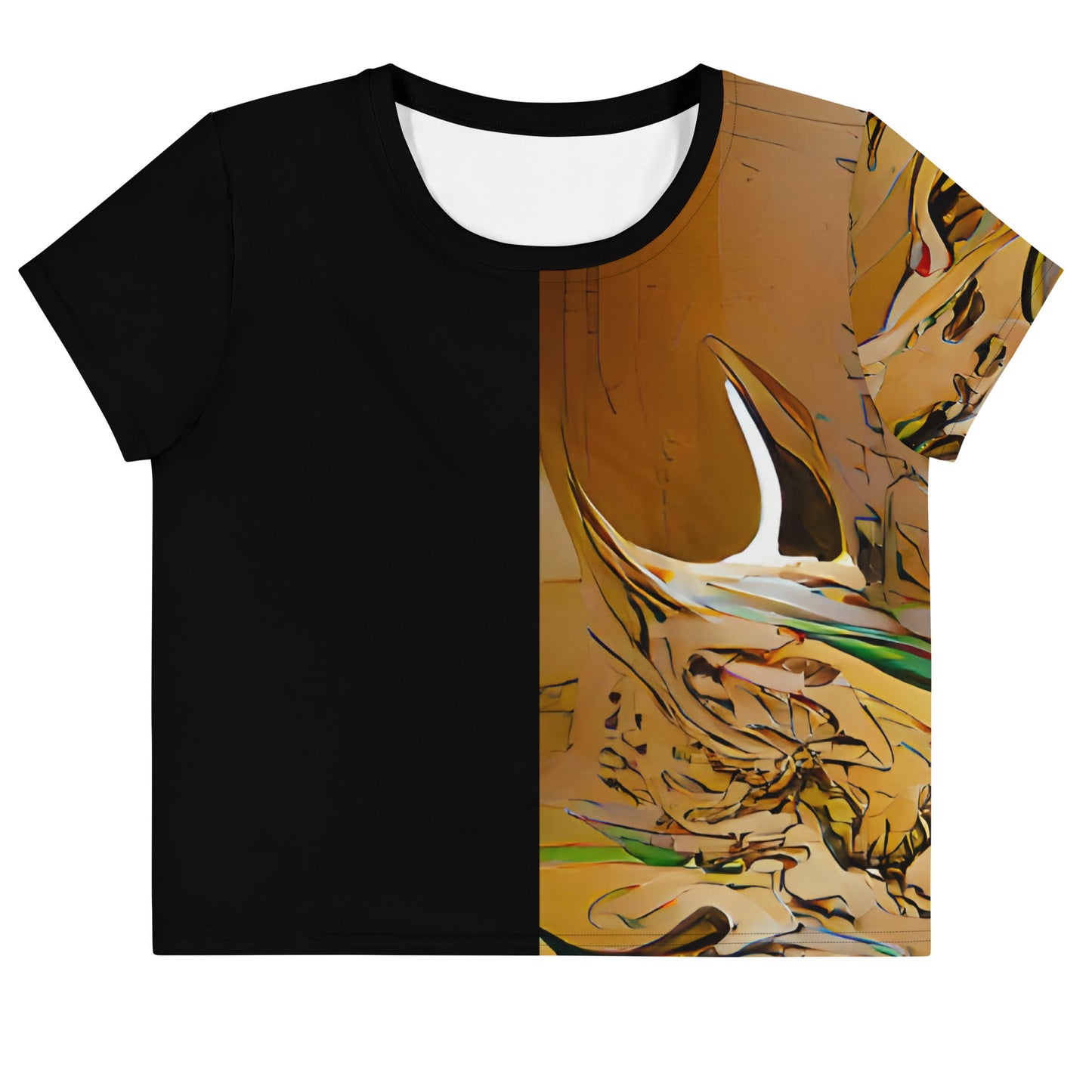 Half Black Half Gāolàng - Womens Crop Tee