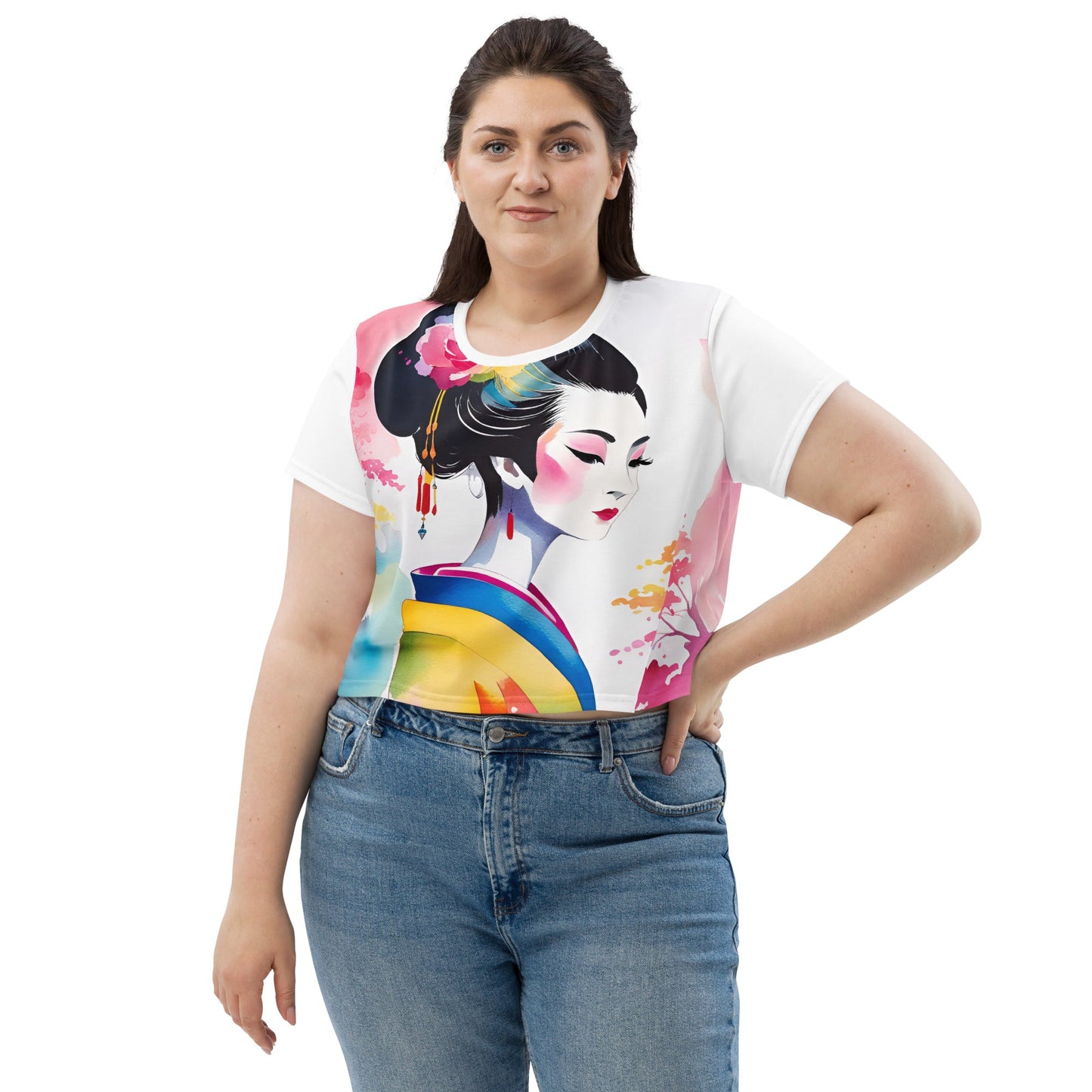 Geisha Girl - Womens Crop Tee - iSAW Company
