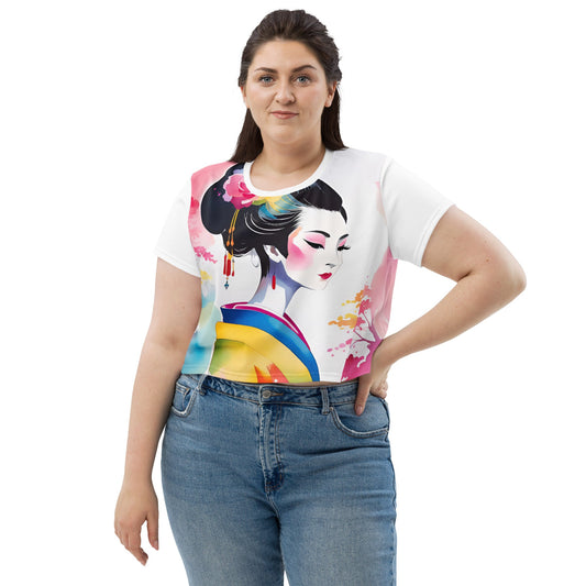 Geisha Girl - Womens Crop Tee - iSAW Company