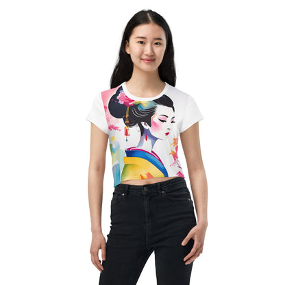 Geisha Girl - Womens Crop Tee - iSAW Company
