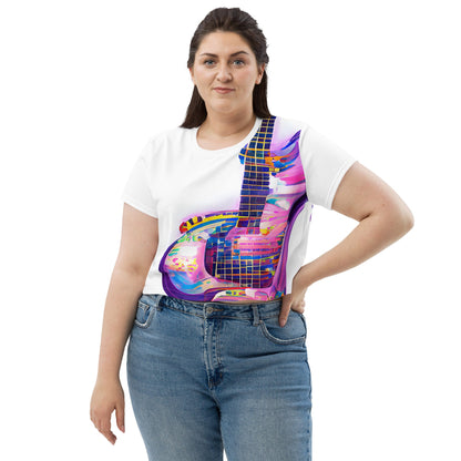 Hippie Guitar - Womens Crop Tee