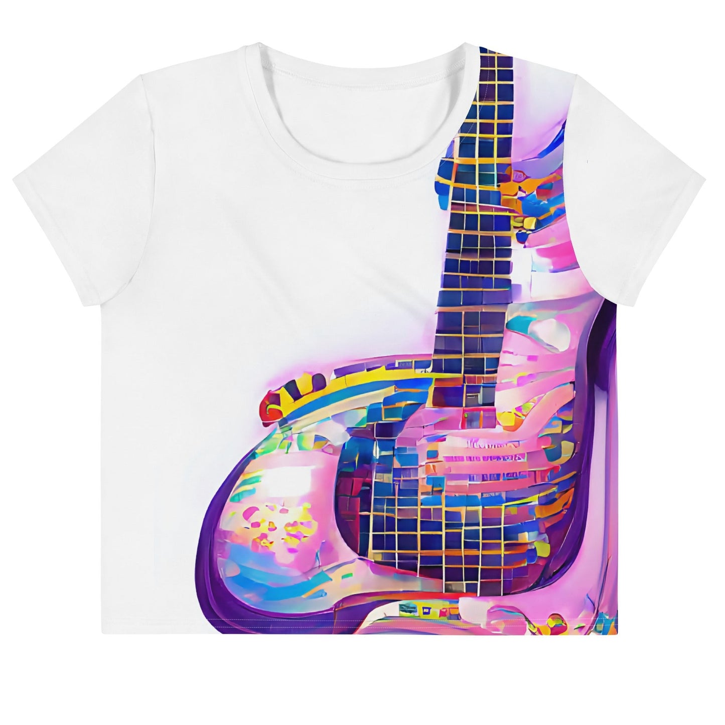 Hippie Guitar - Womens Crop Tee
