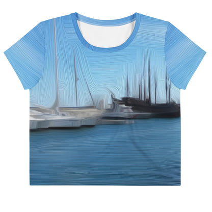 The Sleeping Yachts (at Morning) - Womens Crop Tee