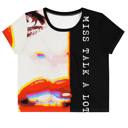 Miss Talk A Lot - Womens Crop Tee