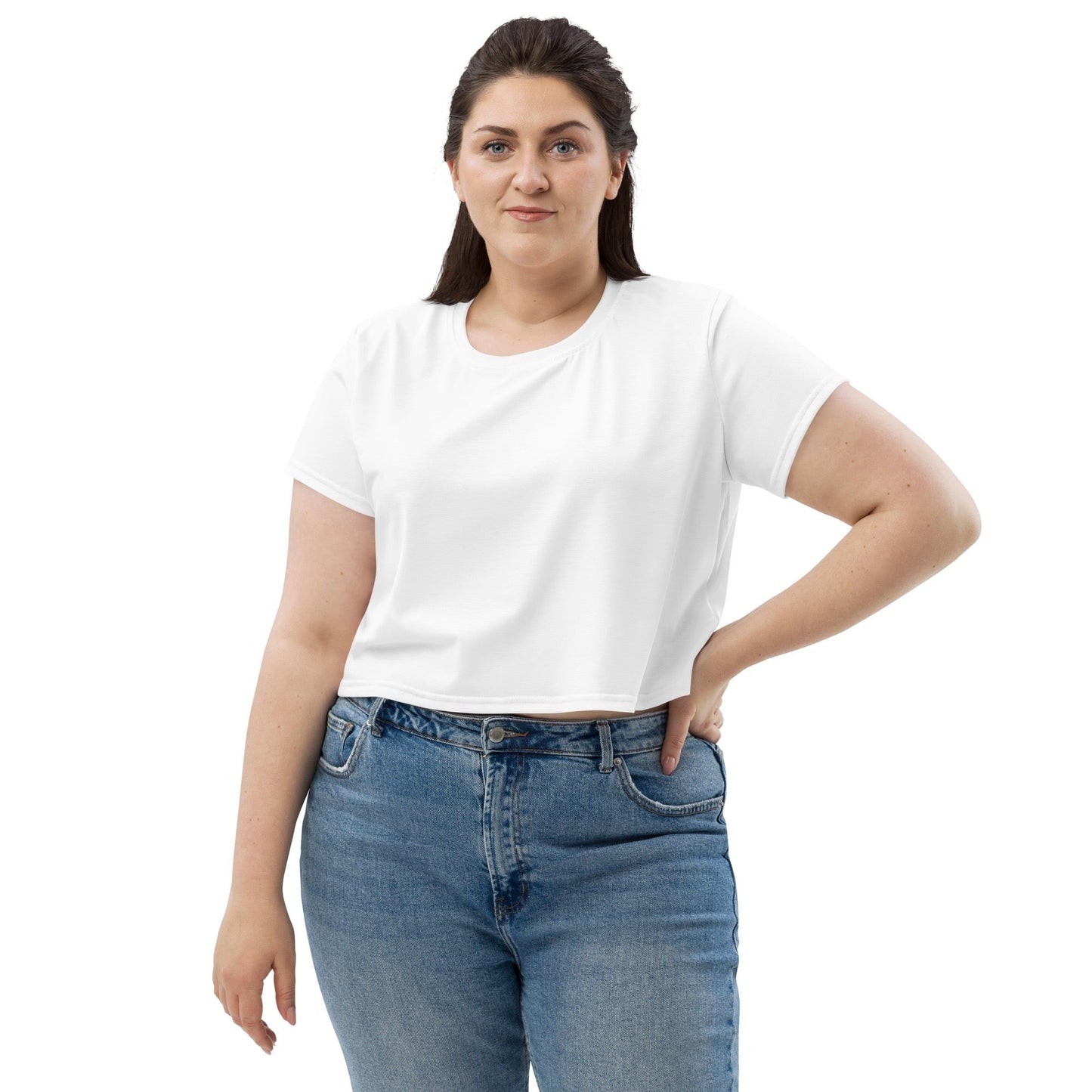 iSAW Womens White Crop Tee - iSAW Company