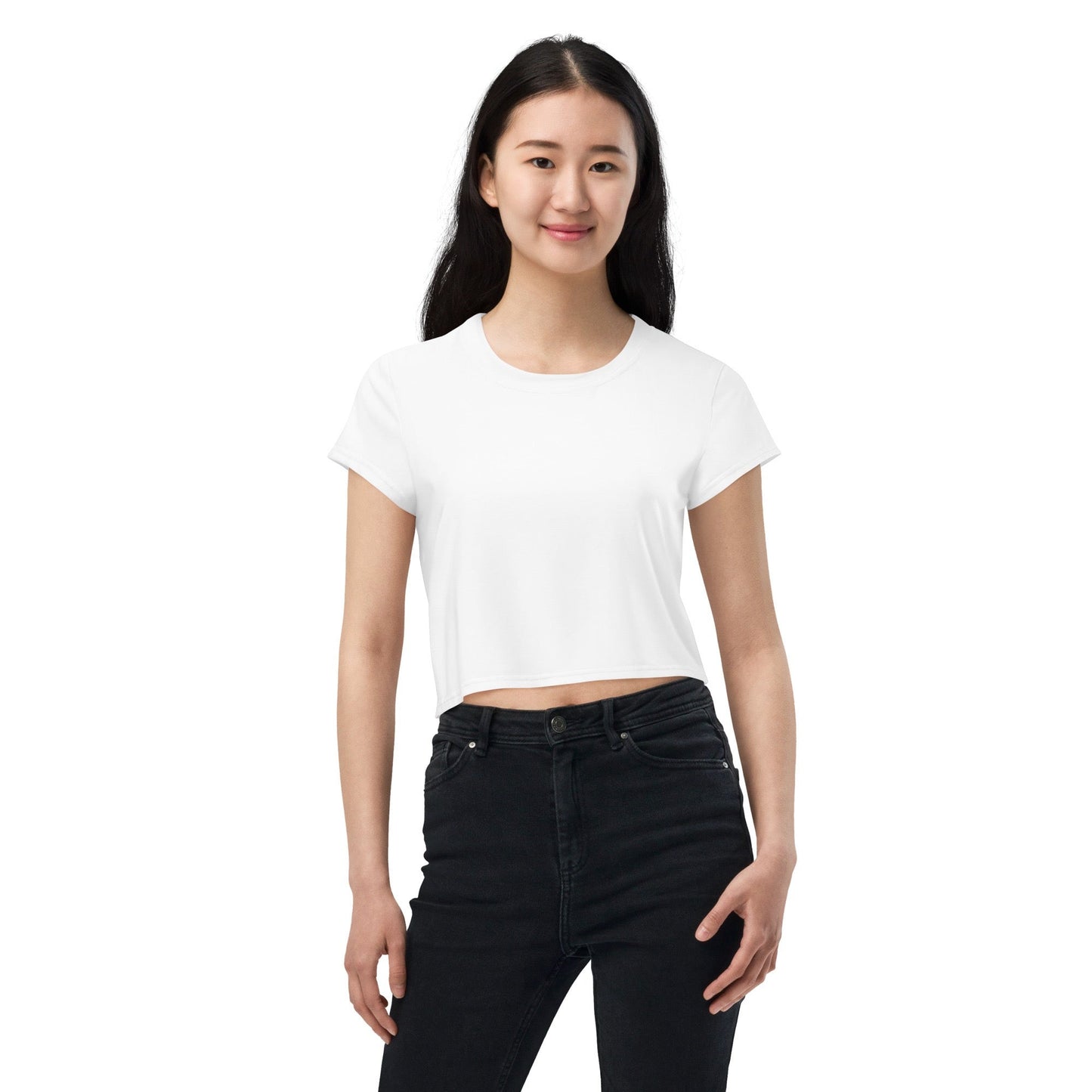 iSAW Womens White Crop Tee - iSAW Company