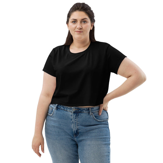 iSAW Womens Black Crop Tee - iSAW Company