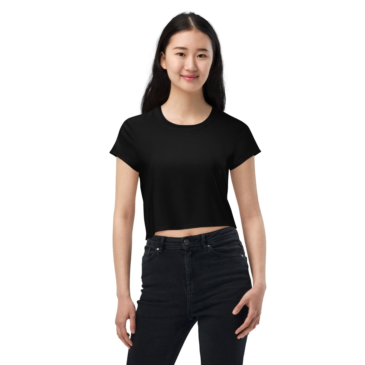 iSAW Womens Black Crop Tee - iSAW Company