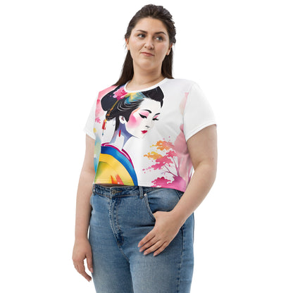 Geisha Girl - Womens Crop Tee - iSAW Company