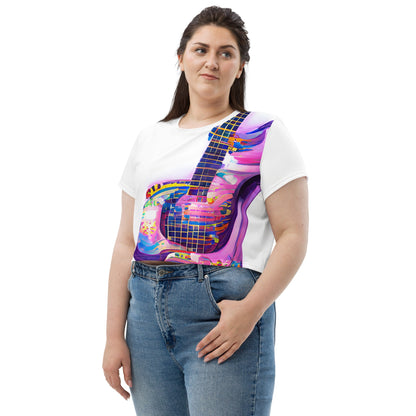 Hippie Guitar - Womens Crop Tee