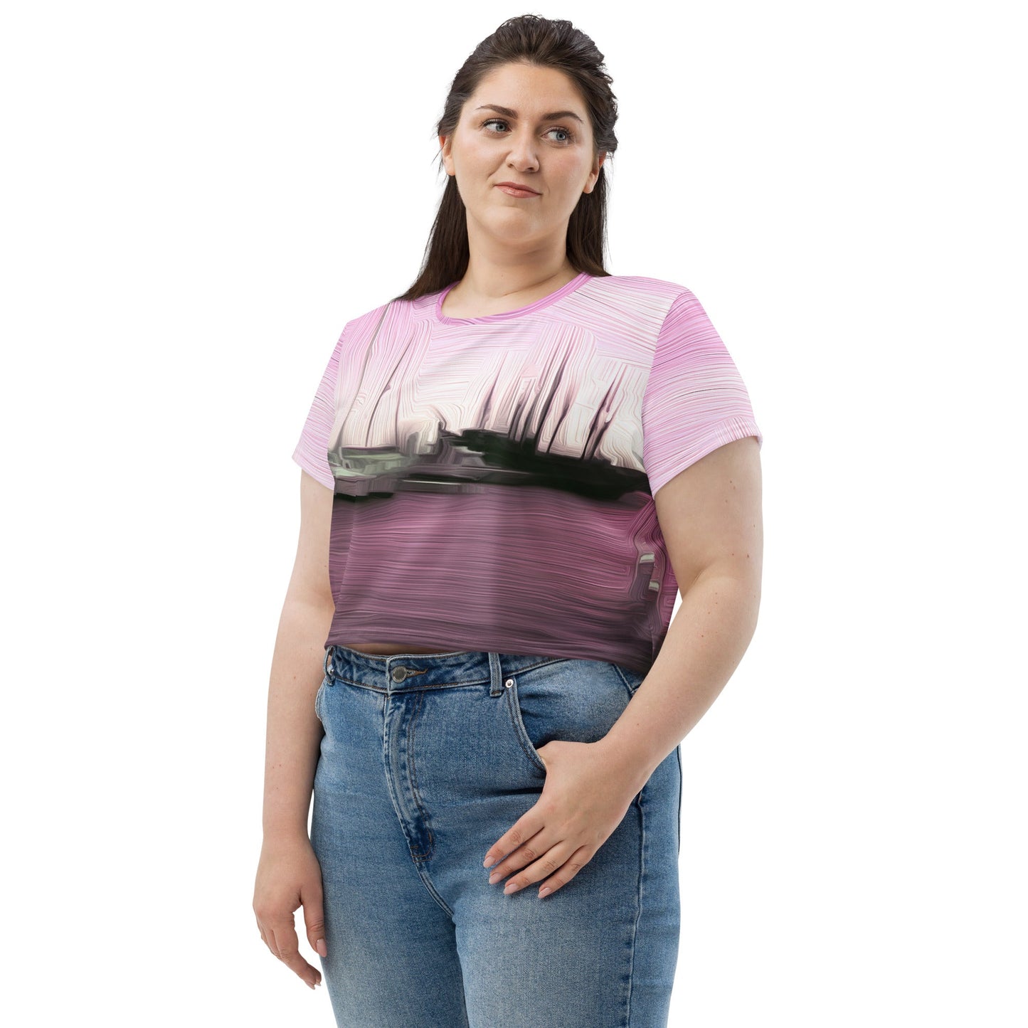 The Sleeping Yachts (at Evening) - Womens Crop Tee