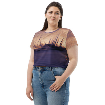 The Sleeping Yachts (at Sunset) - Womens Crop Tee