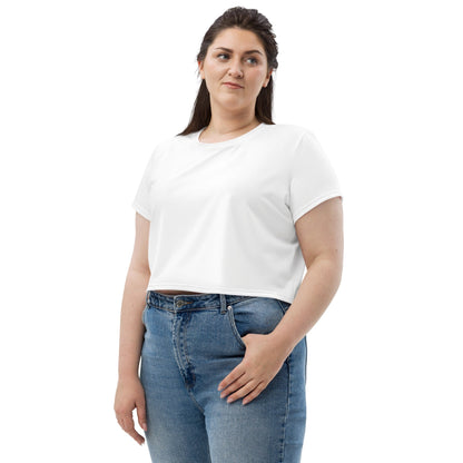iSAW Womens White Crop Tee - iSAW Company