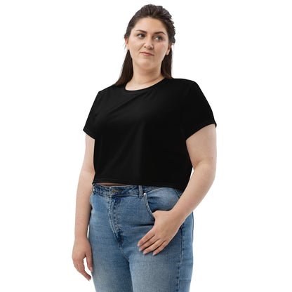 iSAW Womens Black Crop Tee - iSAW Company