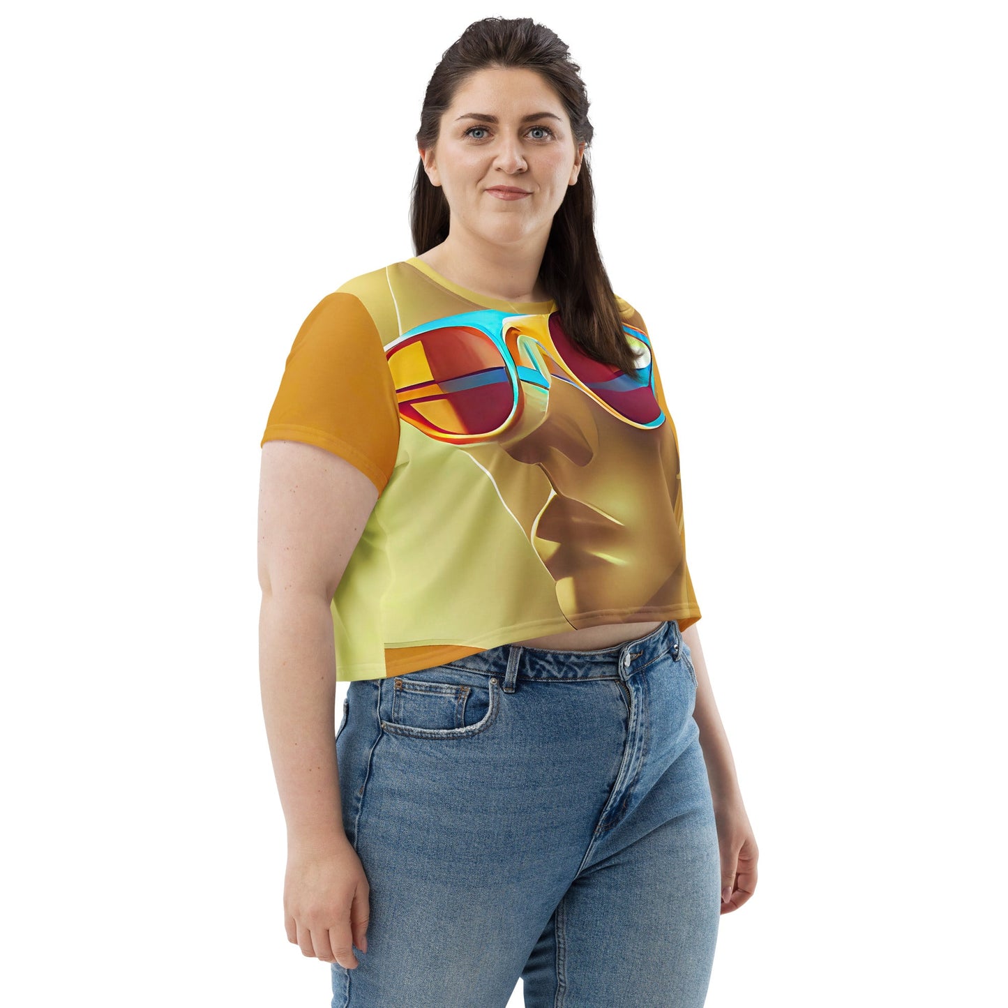 Retro Cool Orange - Womens Crop Tee