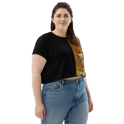 Half Black Half Gāolàng - Womens Crop Tee