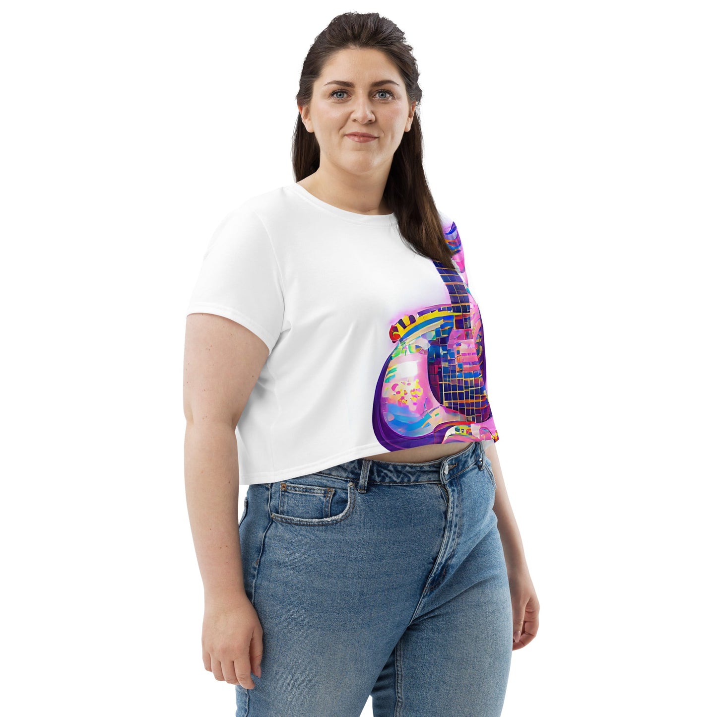 Hippie Guitar - Womens Crop Tee