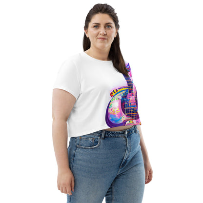 Hippie Guitar - Womens Crop Tee