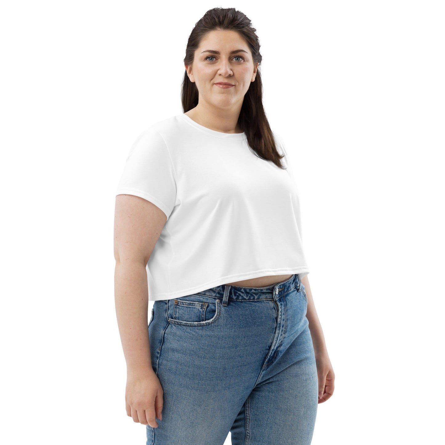 iSAW Womens White Crop Tee - iSAW Company