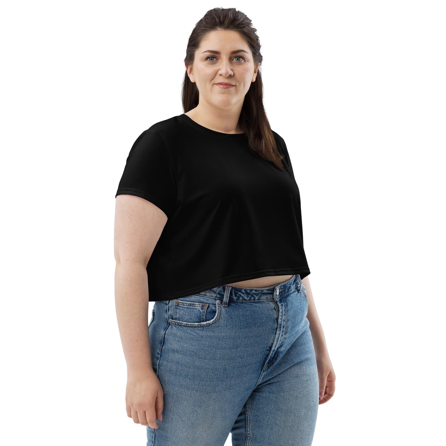iSAW Womens Black Crop Tee - iSAW Company