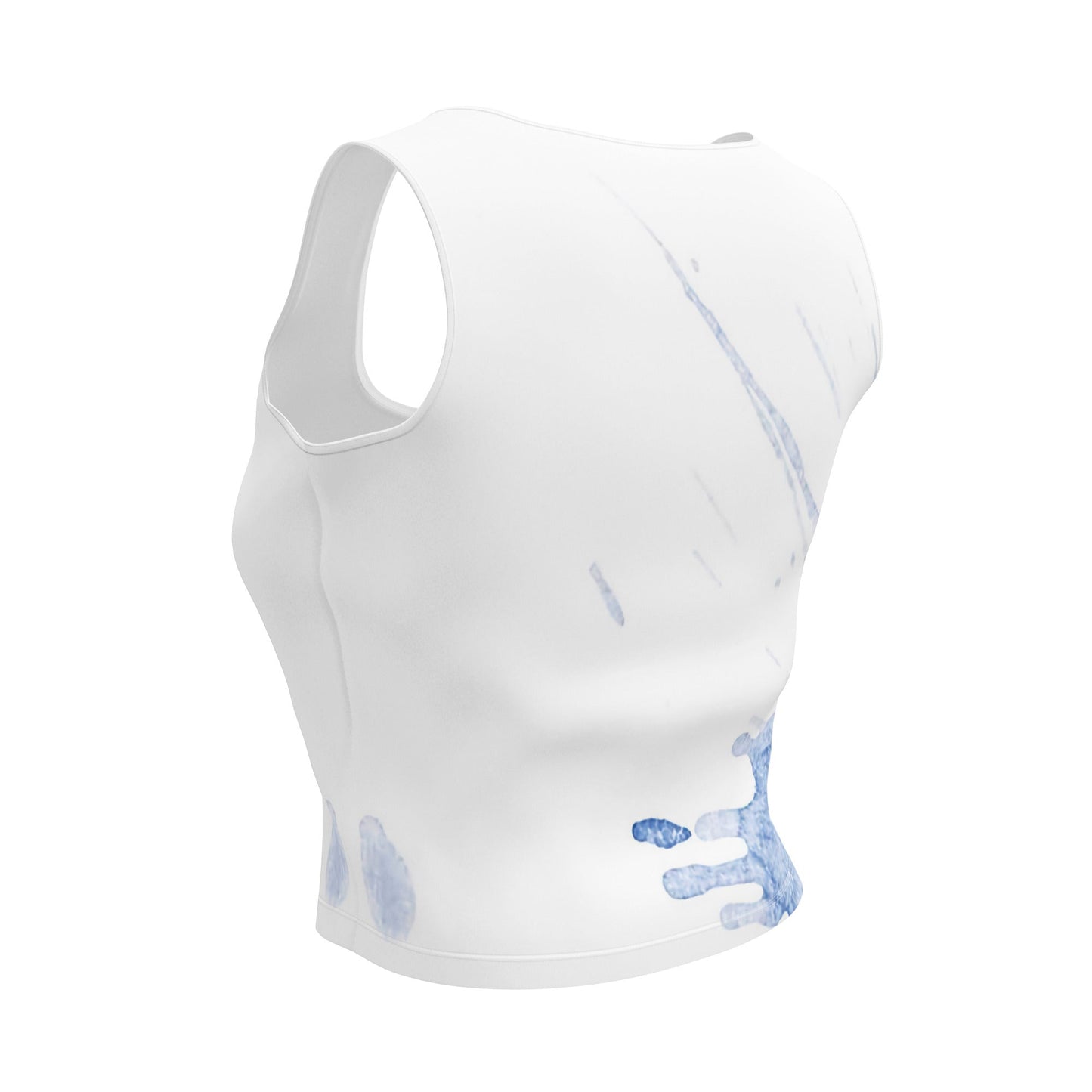 Watercolour Blue Splash - Womens Crop Top