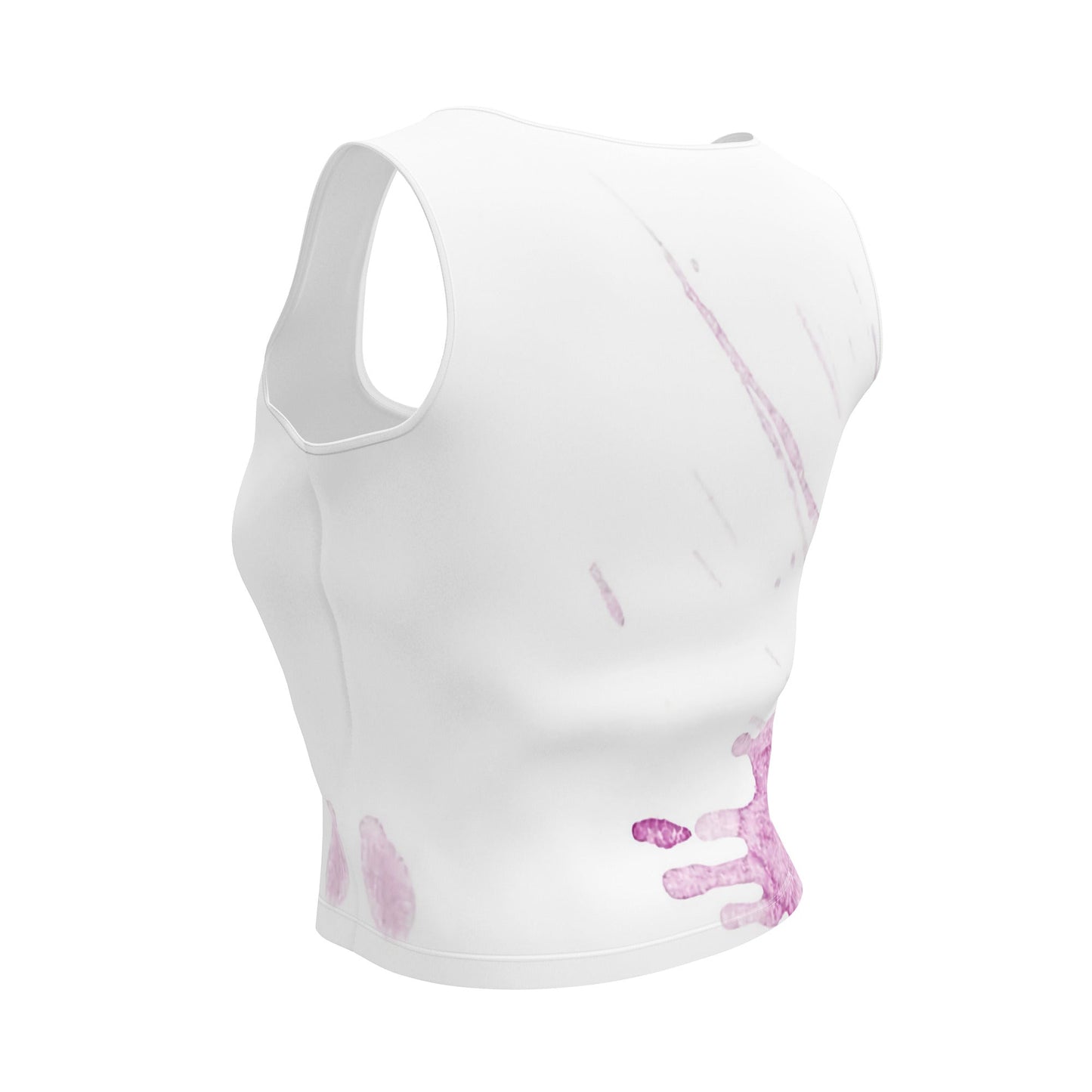 Watercolour Pink Splash - Womens Crop Top