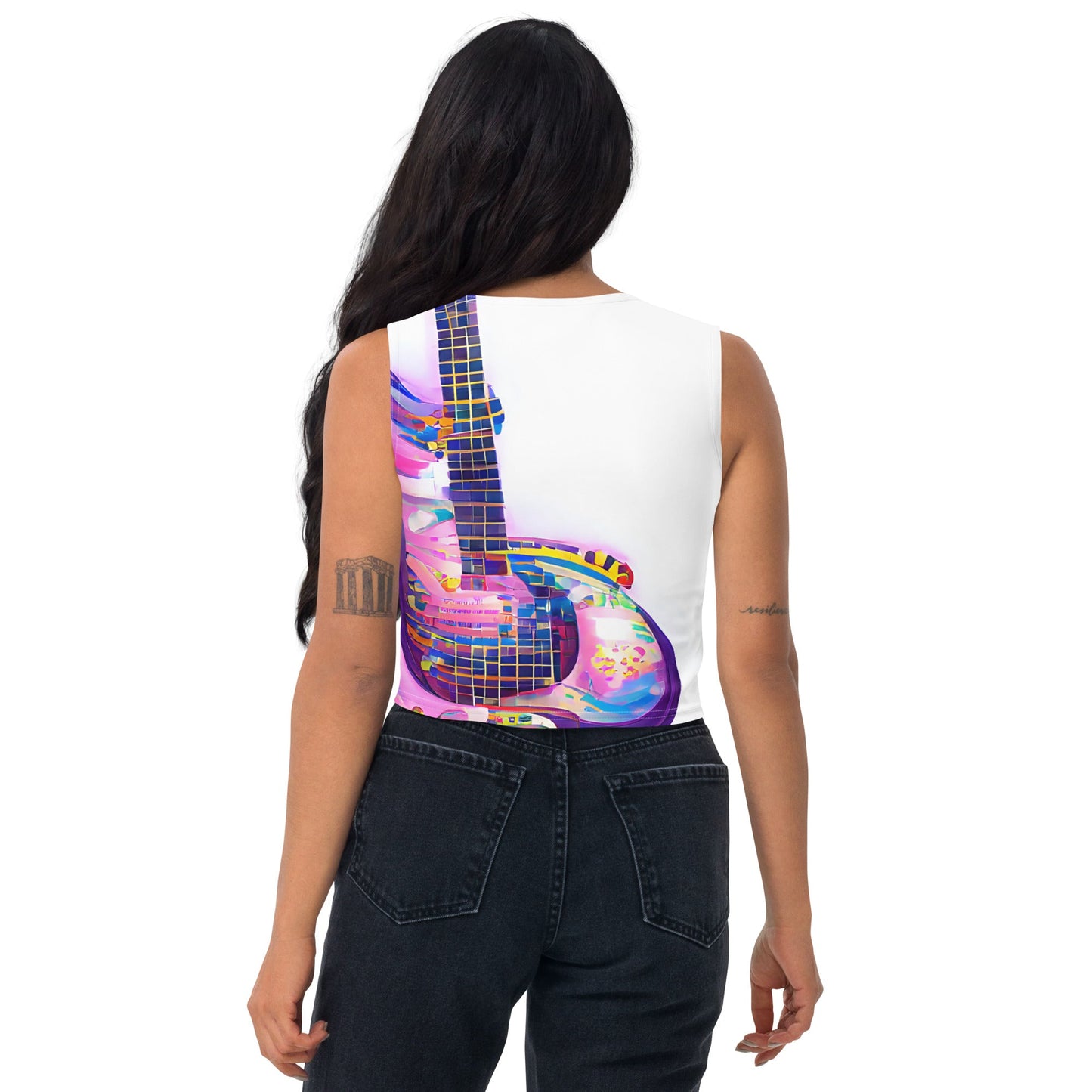 Hippie Guitar - Womens Crop Top