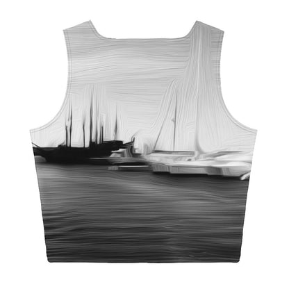 The Sleeping Yachts (at Night) - Womens Crop Top