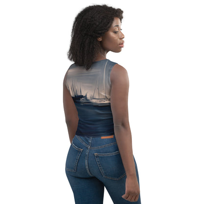 The Sleeping Yachts (at Sunrise) - Womens Crop Top