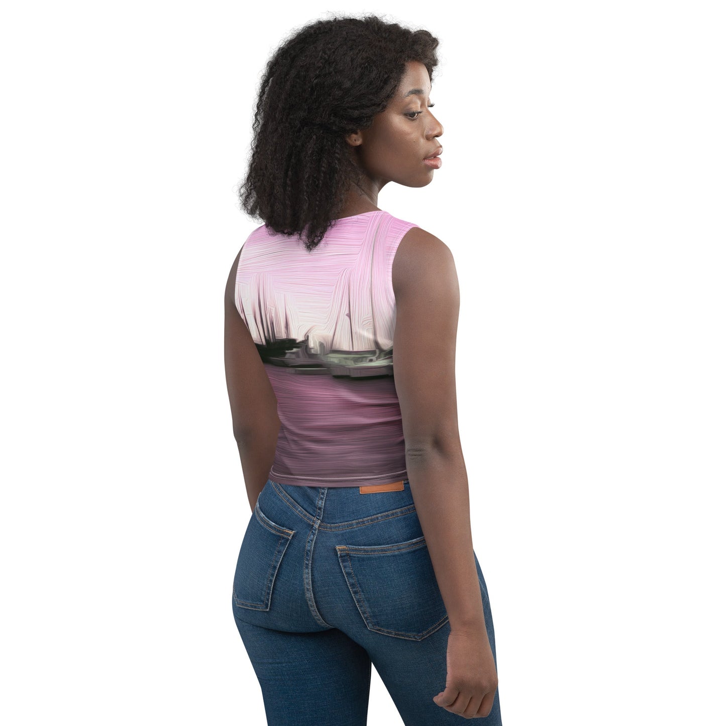The Sleeping Yachts (at Evening) - Womens Crop Top