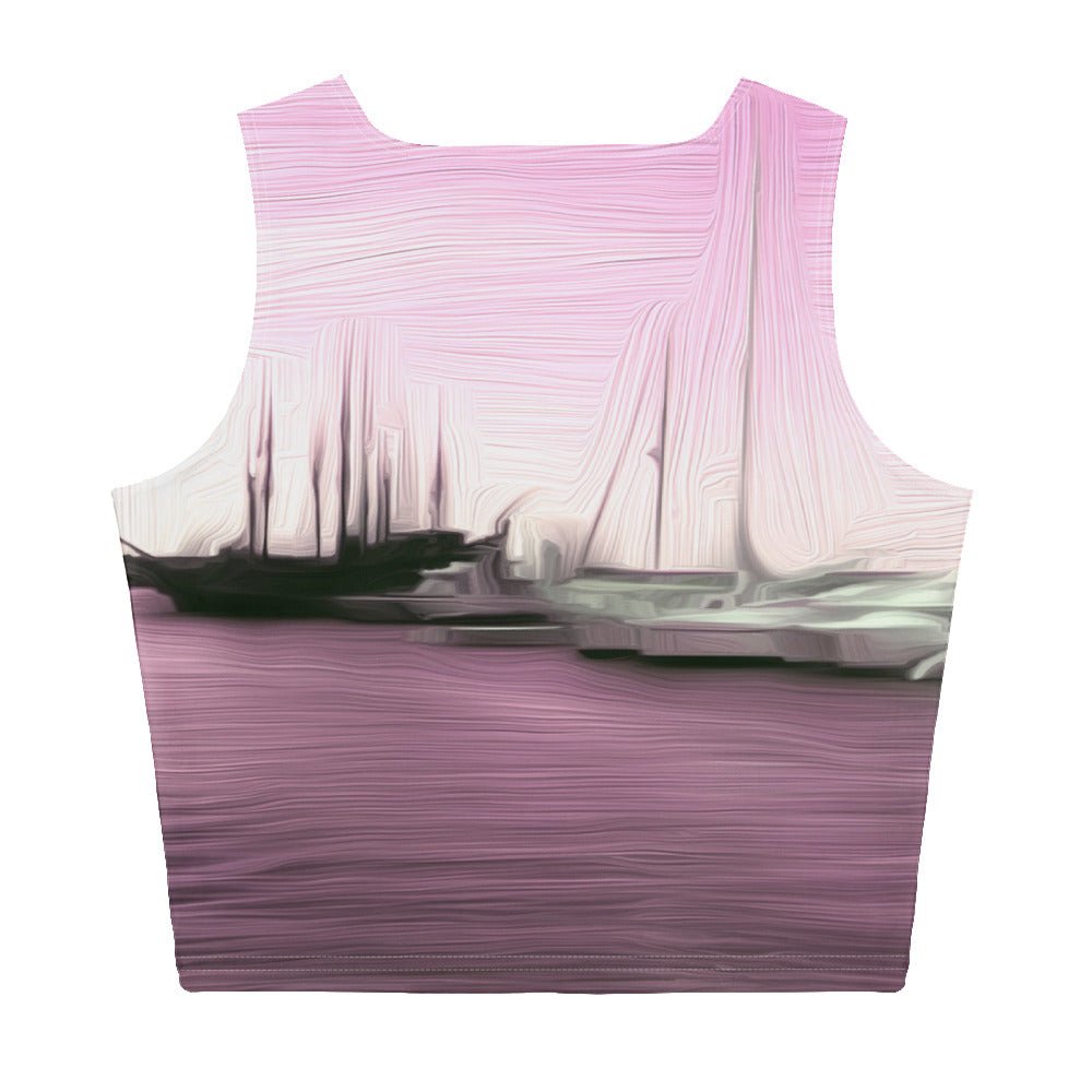 The Sleeping Yachts (at Evening) - Womens Crop Top