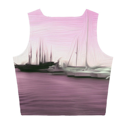 The Sleeping Yachts (at Evening) - Womens Crop Top
