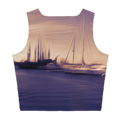 The Sleeping Yachts (at Sunset) - Womens Crop Top