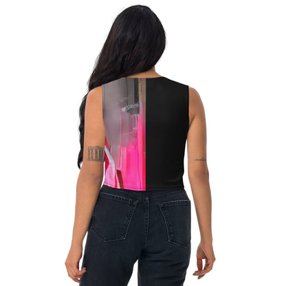 Half Black Half Báijiǔ - Womens Crop Top