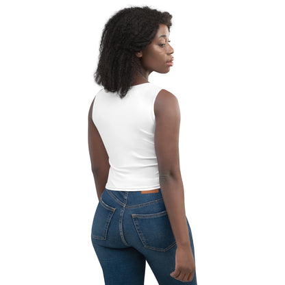 iSAW Womens White Crop Top - Comfort Fit