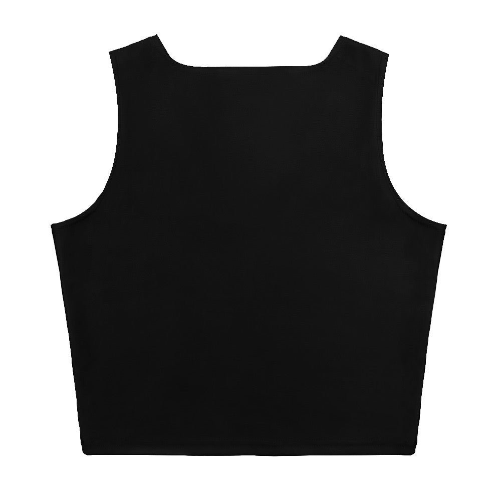 iSAW Womens Black Crop Top - Comfort Fit