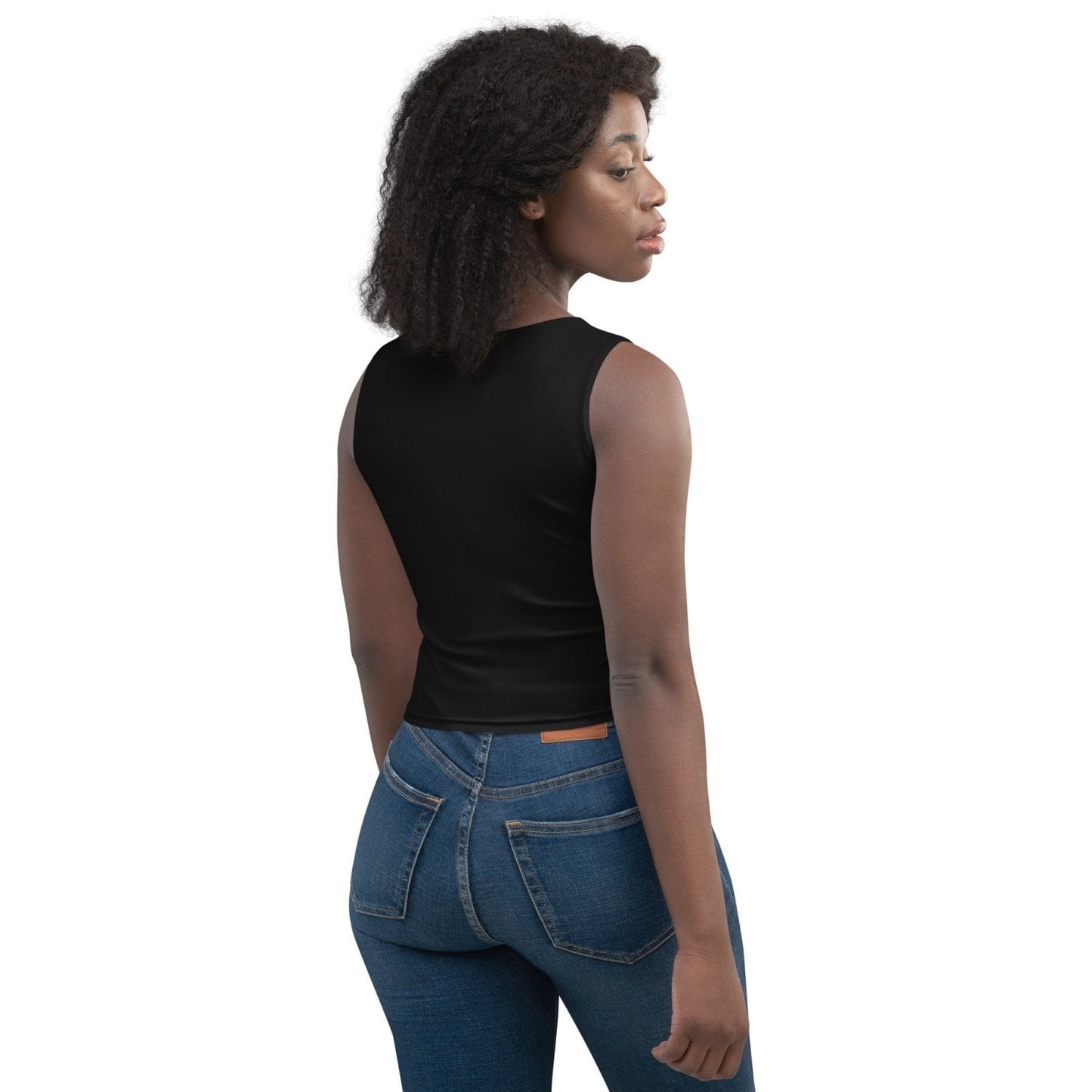 iSAW Womens Black Crop Top - Comfort Fit