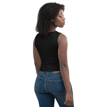 iSAW Womens Black Crop Top - Comfort Fit