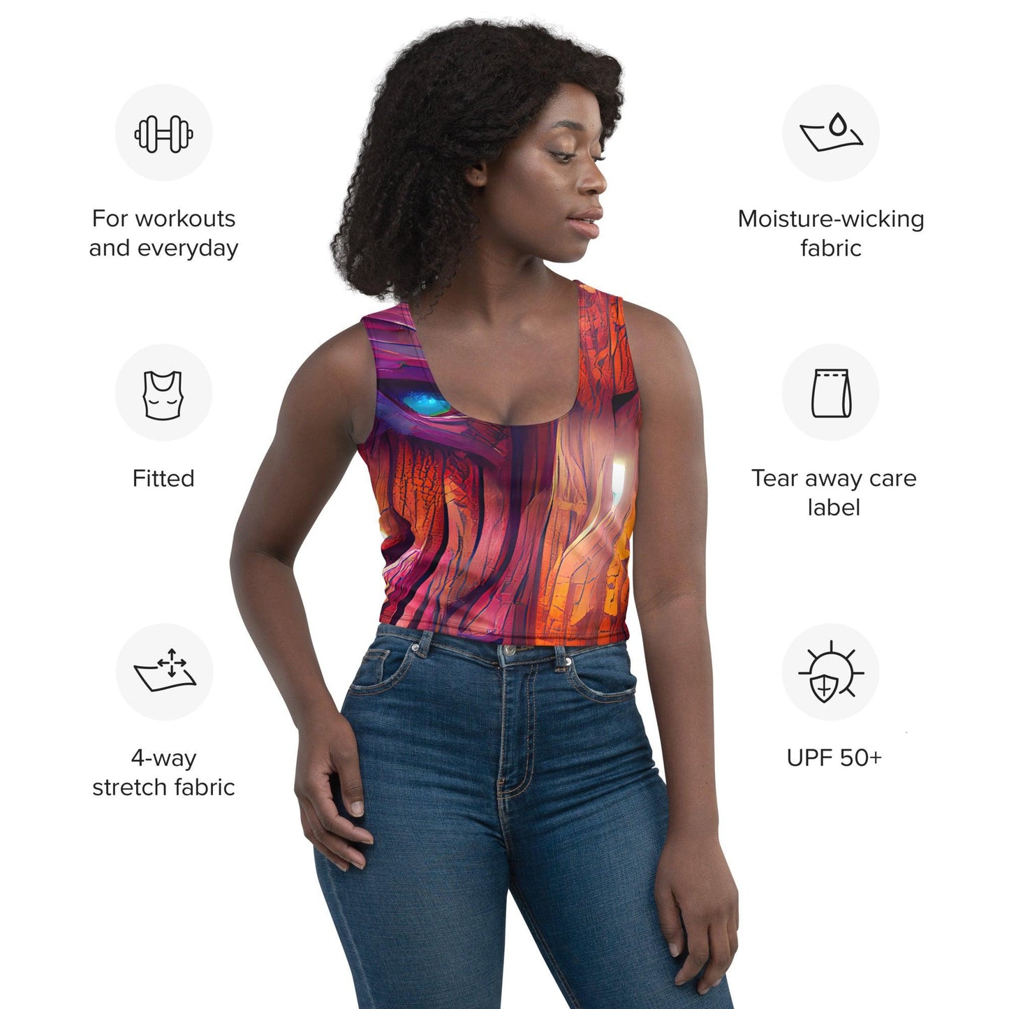 Hardwood - Womens Crop Top  - iSAW Company