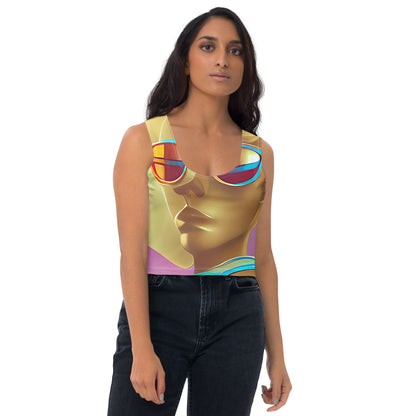 Retro Cool Pink - Womens Crop Top