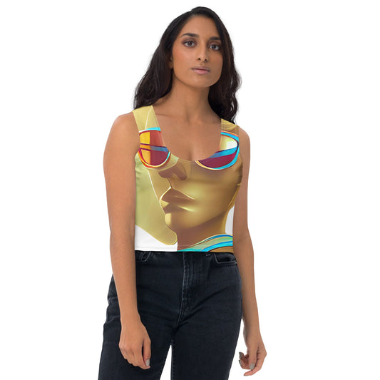 Retro Cool White - Womens Crop Top