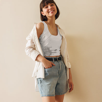 Watercolour Grey Splash - Womens Crop Top