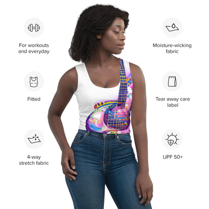 Hippie Guitar - Womens Crop Top
