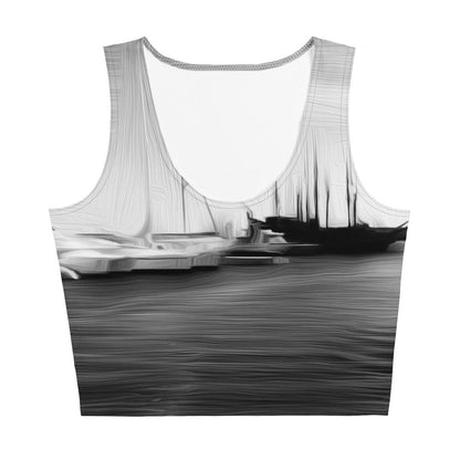 The Sleeping Yachts (at Night) - Womens Crop Top