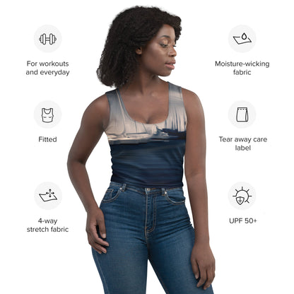 The Sleeping Yachts (at Sunrise) - Womens Crop Top