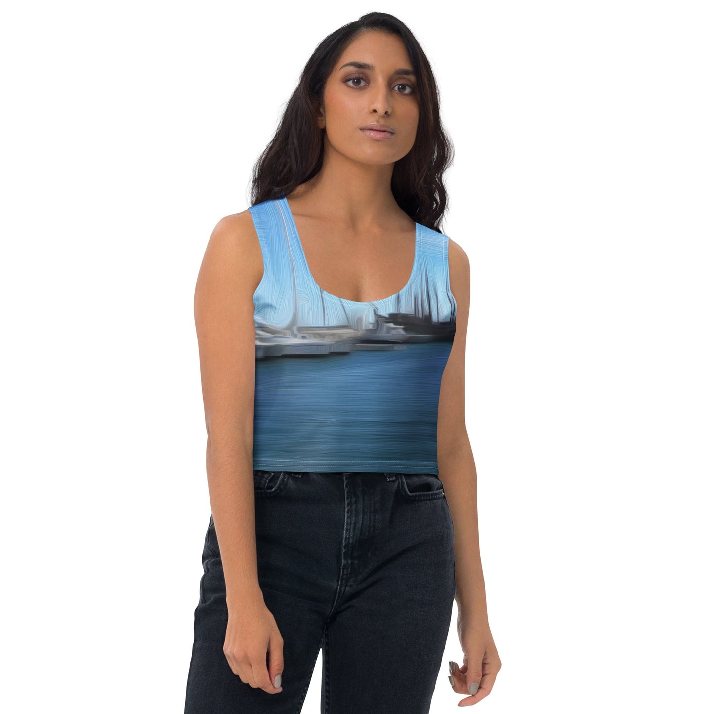 The Sleeping Yachts (at Morning) - Womens Crop Top